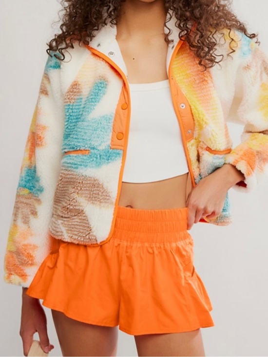 FP Movement by Free People Jackets & Blazers - FP Movement Get Your Flirt On Shorts Burnin Up Orange Size M